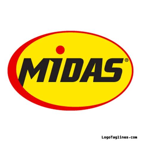 Midas (automotive service) Logo and Tagline.